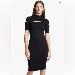 NWT Bailey 44 Split the Deck Black Midi dress XS